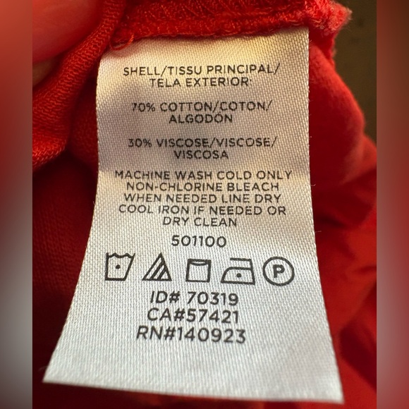 LOFT women’s bright Orange Spaghetti strap Sundress with Flounce sz M preloved - Picture 6 of 7